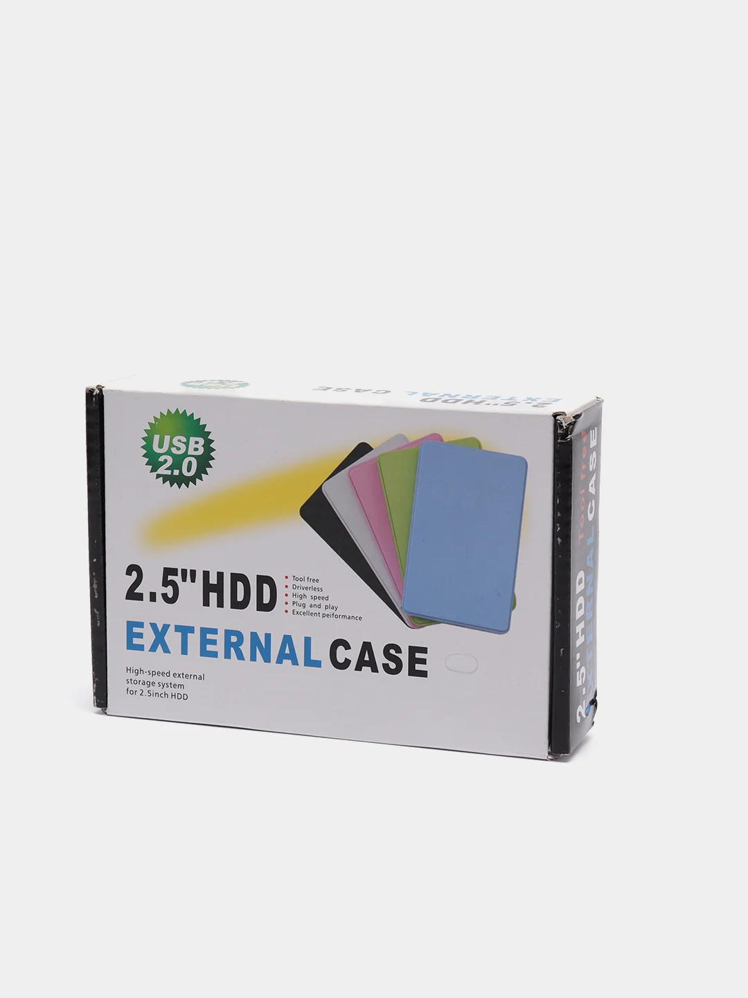 Белый внешний корпус для жесткого диска HDD 2,5" USB 2.0