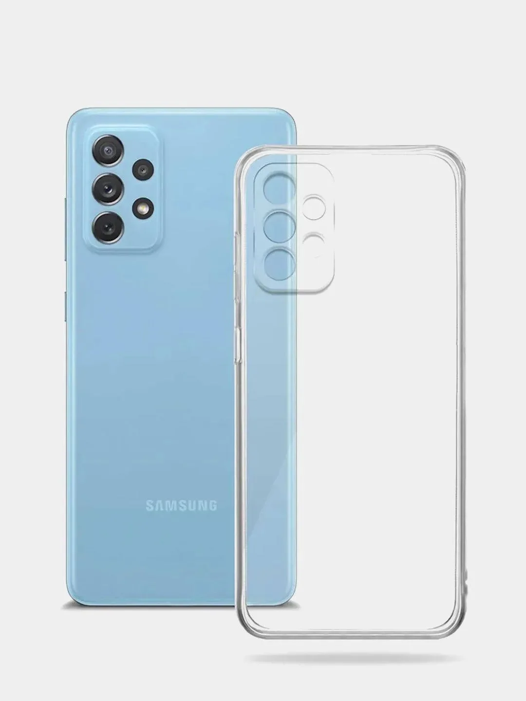 Прозрачный чехол Samsung Galaxy A52 силиконовый матовый, цветной