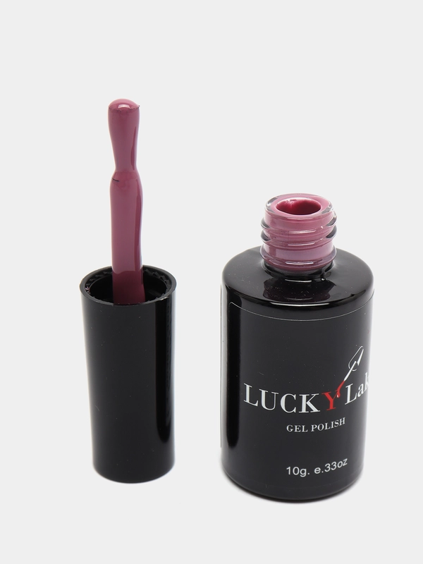 Гель лак для ногтей LuckyLak Edition №053, 10g темный розовый лак для маникюра и педикюра