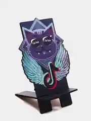 Деревянная подставка под телефон "Кот" Tik Tok (Тик Ток)