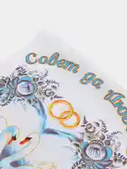 Рушник "Совет да любовь!", голубой, 150 х 36 см