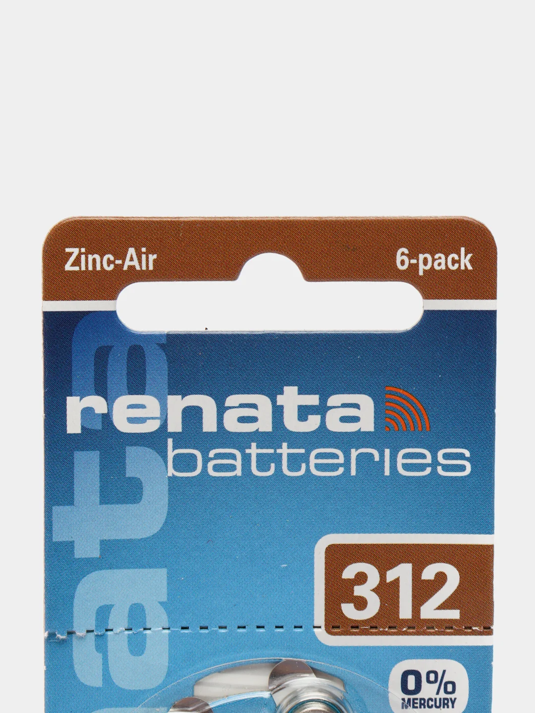 Элемент питания Renata ZA312 PR41, AC312, DA312, для слуховых аппаратов, воздушно-цинковая