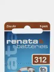 Элемент питания Renata ZA312 PR41, AC312, DA312, для слуховых аппаратов, воздушно-цинковая