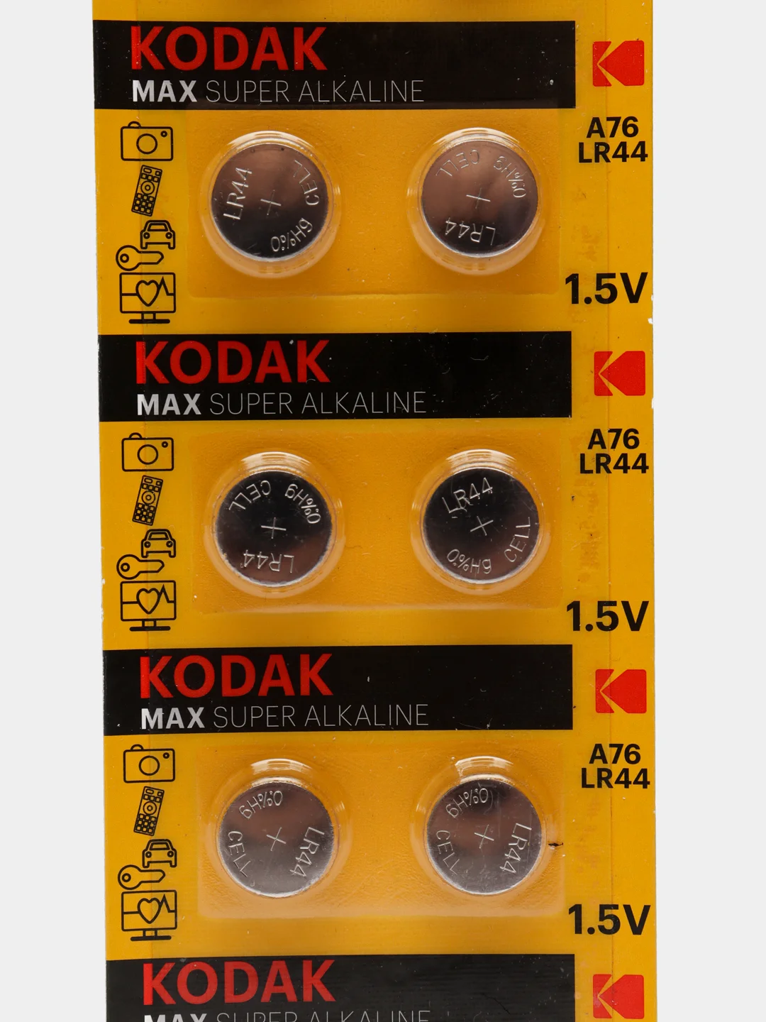 Элемент питания (батарейка/таблетка) KODAK AG13 щелочная, 357, LR1154, LR44, 1.5 В 10 шт