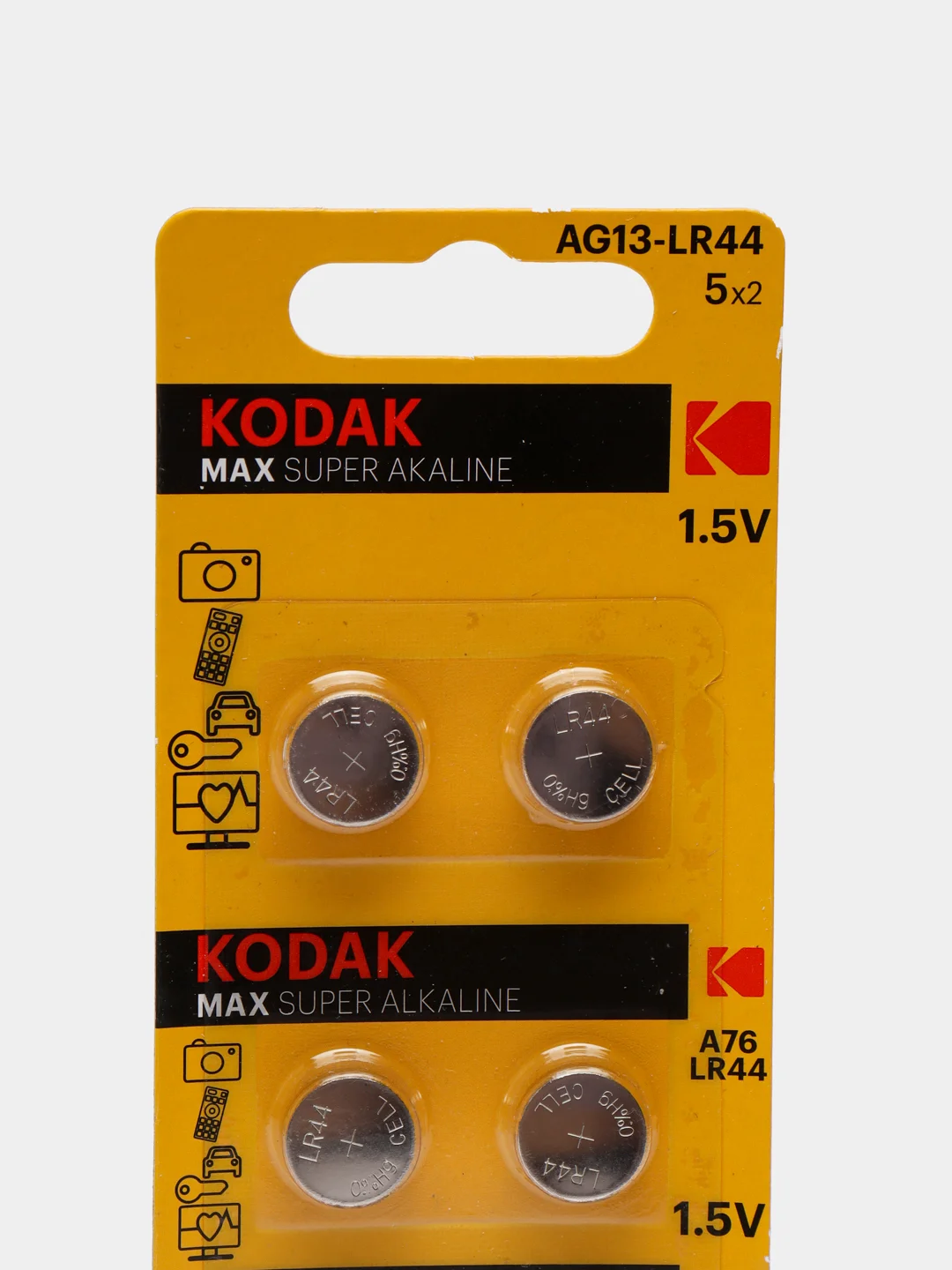 Элемент питания (батарейка/таблетка) KODAK AG13 щелочная, 357, LR1154, LR44, 1.5 В 10 шт