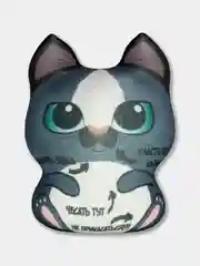 Тёмно-серый мягкая игрушка антистресс Штучки, к которым тянутся ручки Котик Открытка