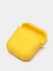 Желтый чехол для беспроводных наушников - бокса Airpods