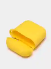 Желтый чехол для беспроводных наушников - бокса Airpods