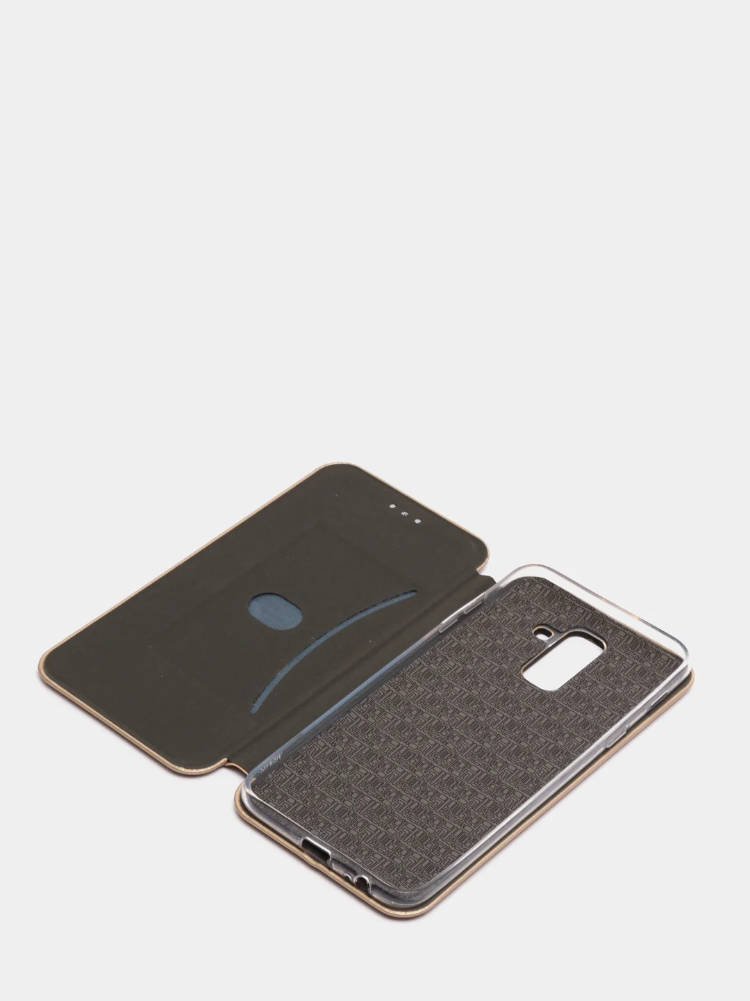 Золотой чехол книжка Samsung Galaxy A6 Plus 2018 / J8 2018