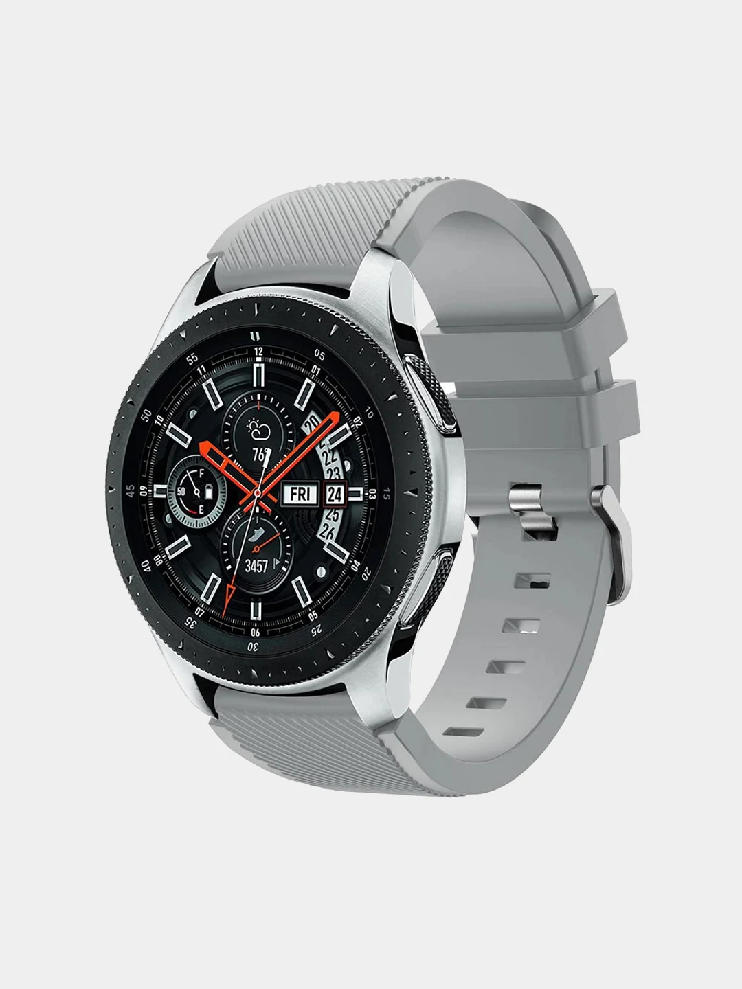 Серый силиконовый ремешок, 22 мм, для Samsung Gear S3, Huawei Watch GT 4, Watch GT 2, 46 мм