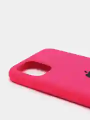 Фуксия чехол Silicone Case для iPhone 11 Pro, с бархатистым покрытием внутри