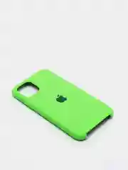 Лайм чехол Silicone Case для iPhone 11 Pro, с бархатистым покрытием внутри