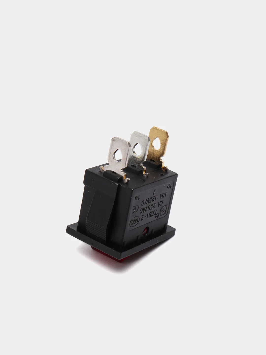 Переключатель клавишный 24V 15А (3с) ON-OFF красный с подсветкой  Mini