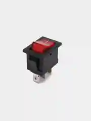 Переключатель клавишный 24V 15А (3с) ON-OFF красный с подсветкой  Mini