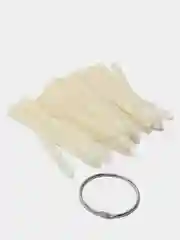 Белый типсы на кольце миндаль, 50 штук