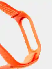 Оранжевый ремешок нейлоновый для Xiaomi mi band 4/5/6/7, на липучке, Сяоми ми банд