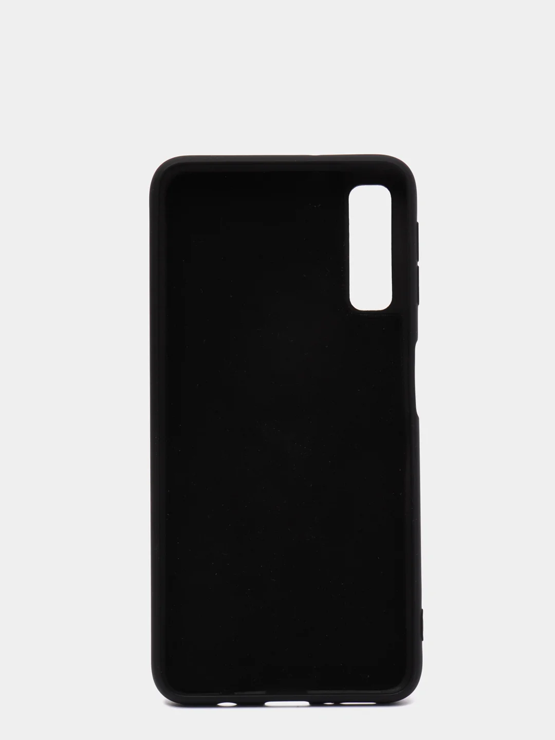 Черный защитный силиконовый чехол Silicone Cover SAMSUNG A750(A7 2018)