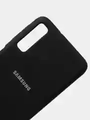 Черный защитный силиконовый чехол Silicone Cover SAMSUNG A750(A7 2018)