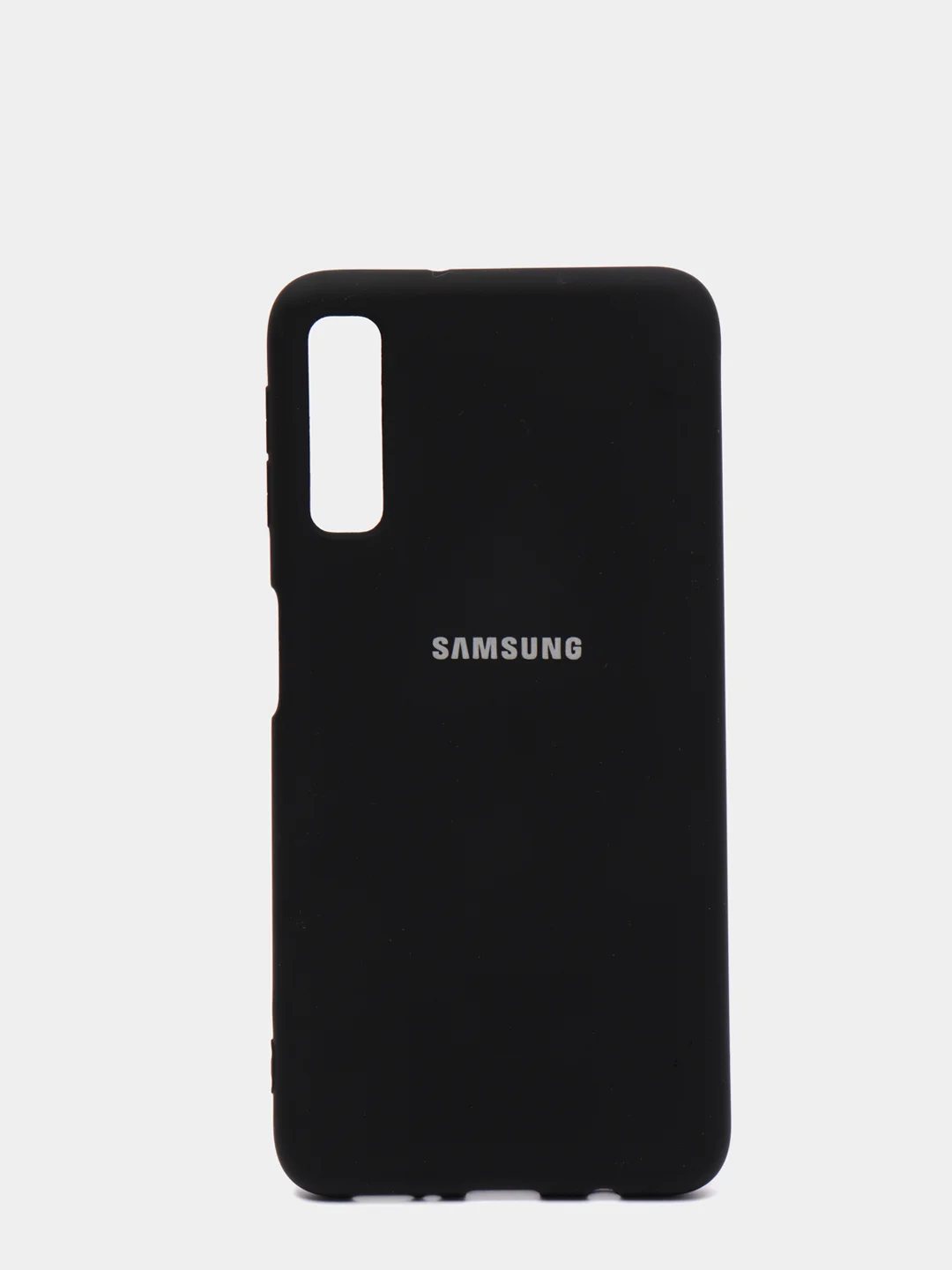 Черный защитный силиконовый чехол Silicone Cover SAMSUNG A750(A7 2018)