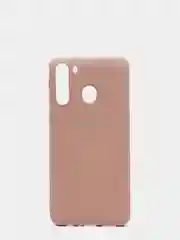 Бежевый защитный силиконовый чехол Silikone Cover для Samsung A21