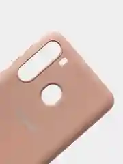Бежевый защитный силиконовый чехол Silikone Cover для Samsung A21