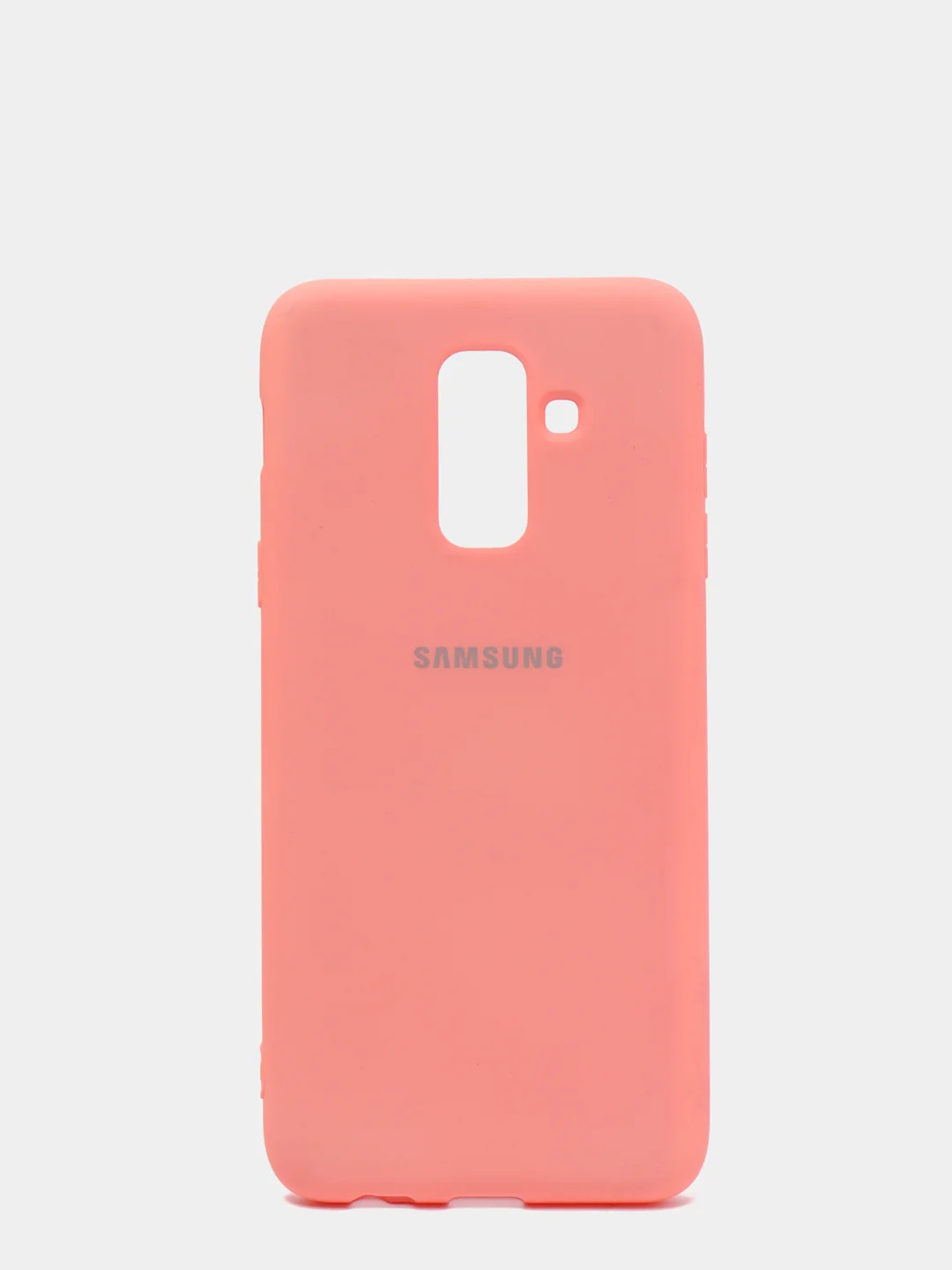 Кораллово-розовый защитный силиконовый чехол Silikone Cover для Samsung A6 PLUS