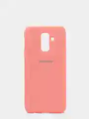 Кораллово-розовый защитный силиконовый чехол Silikone Cover для Samsung A6 PLUS