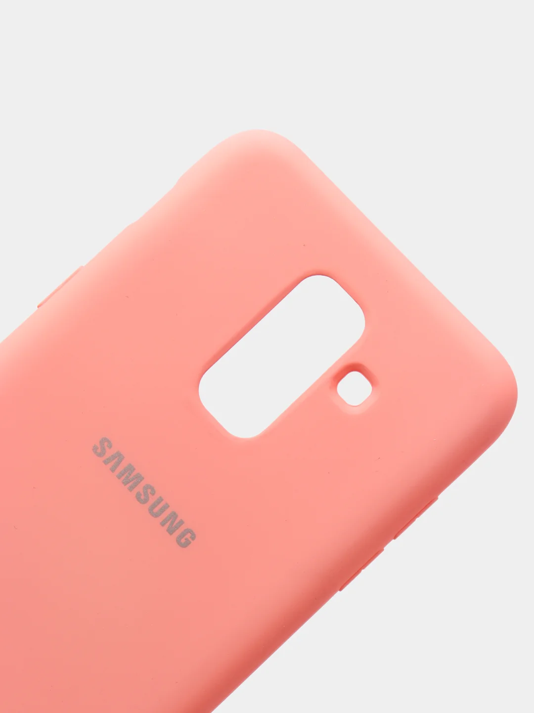 Кораллово-розовый защитный силиконовый чехол Silikone Cover для Samsung A6 PLUS