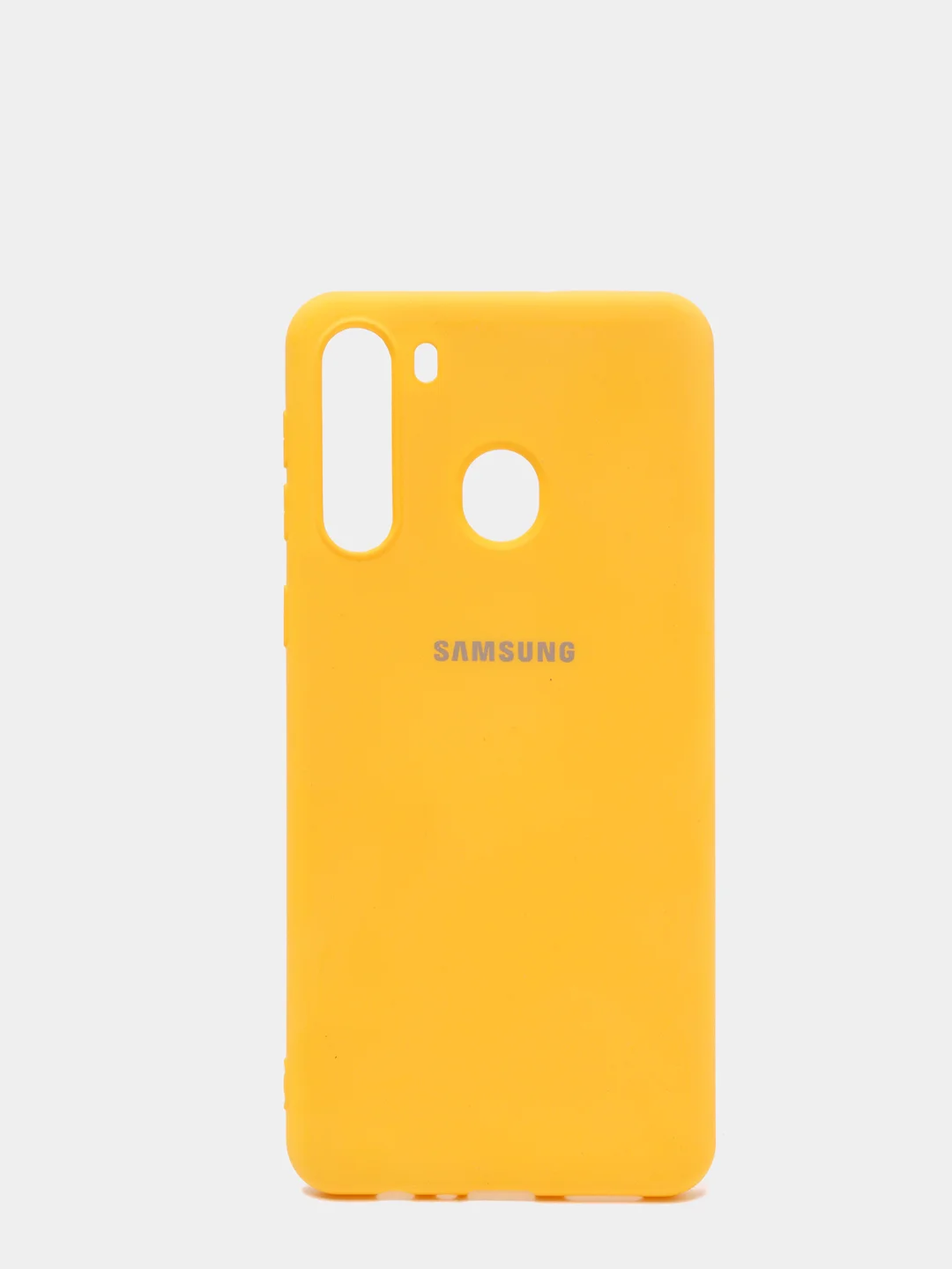 Желтый защитный силиконовый чехол Silikone Cover для Samsung A21