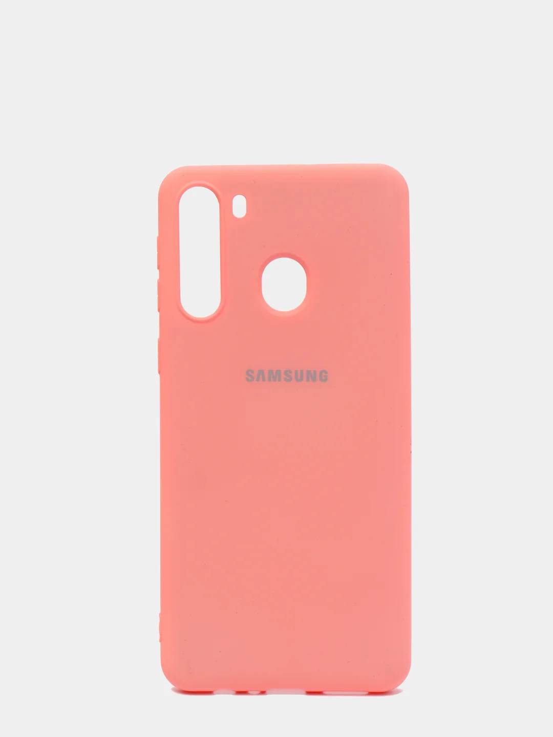 Кораллово-розовый защитный силиконовый чехол Silikone Cover для Samsung A21