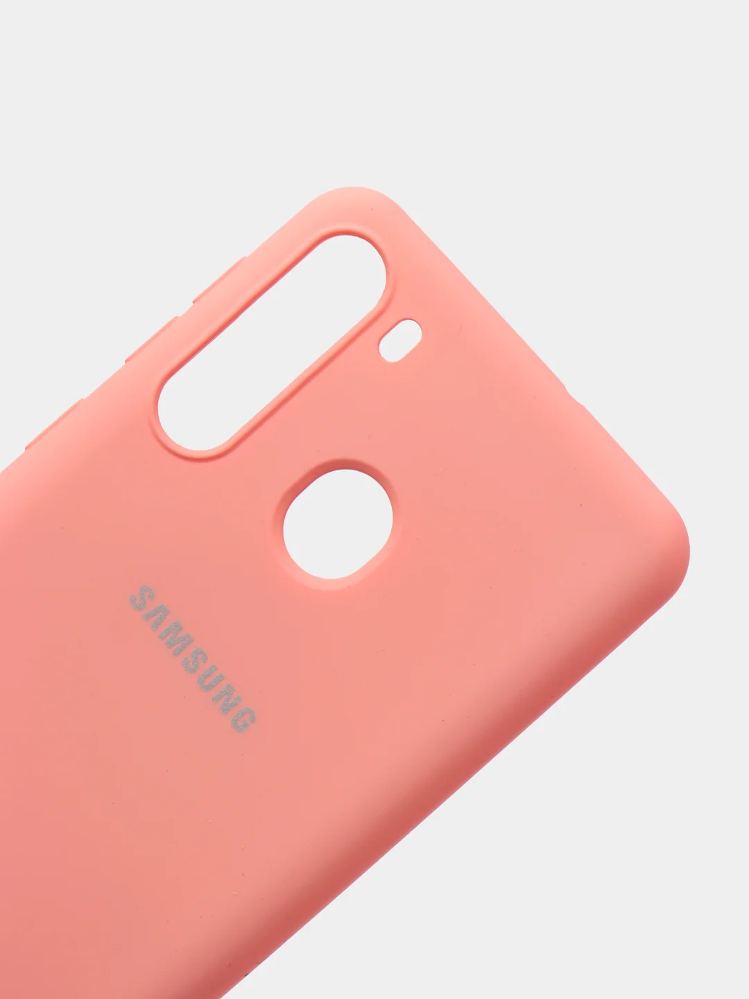 Кораллово-розовый защитный силиконовый чехол Silikone Cover для Samsung A21
