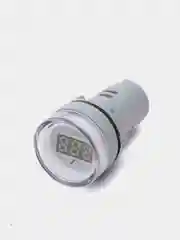 Белый вольтметр в круглом корпусе 22мм