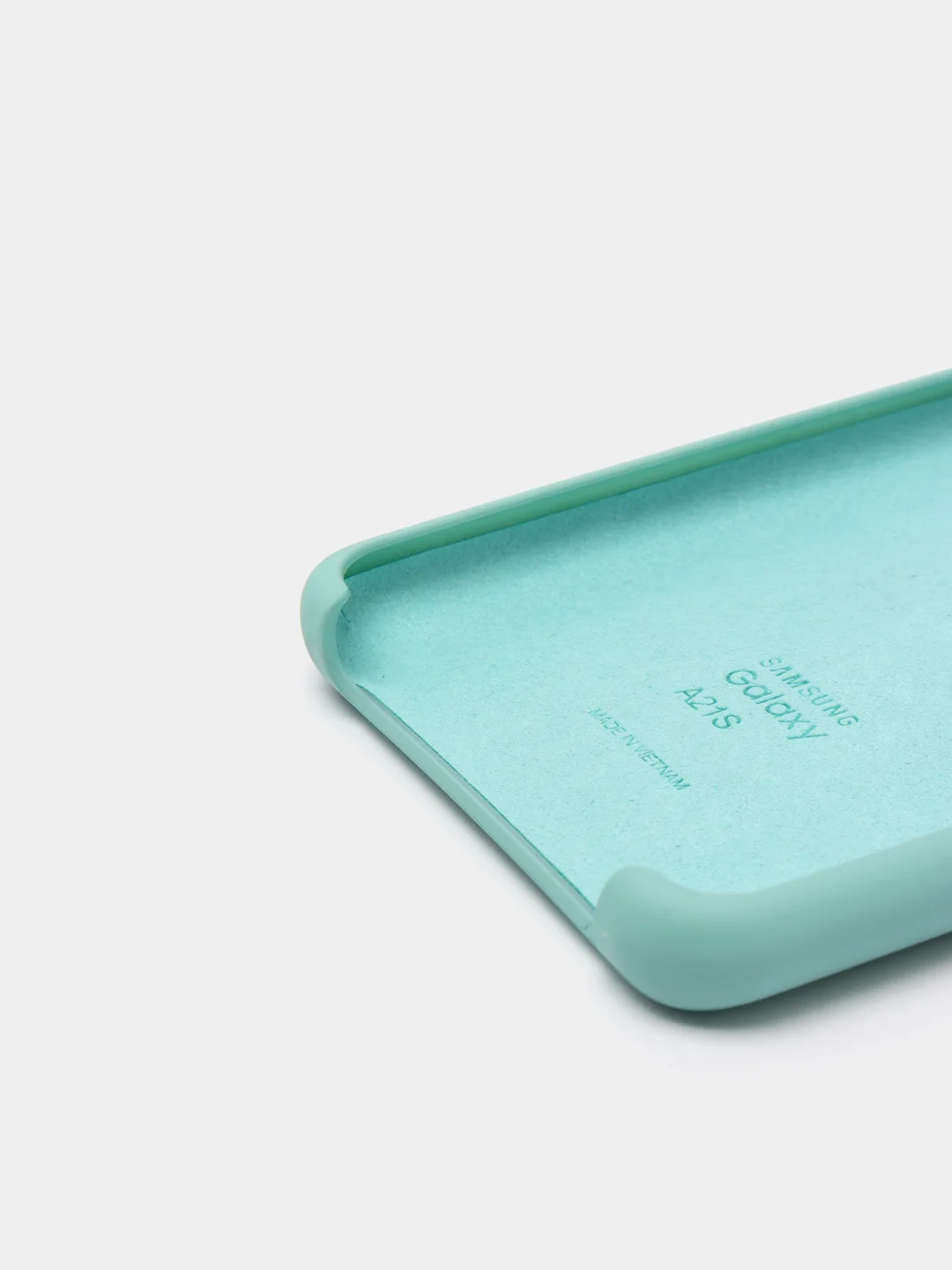 Бирюзовый защитный силиконовый чехол Silikone Cover для Samsung A21S