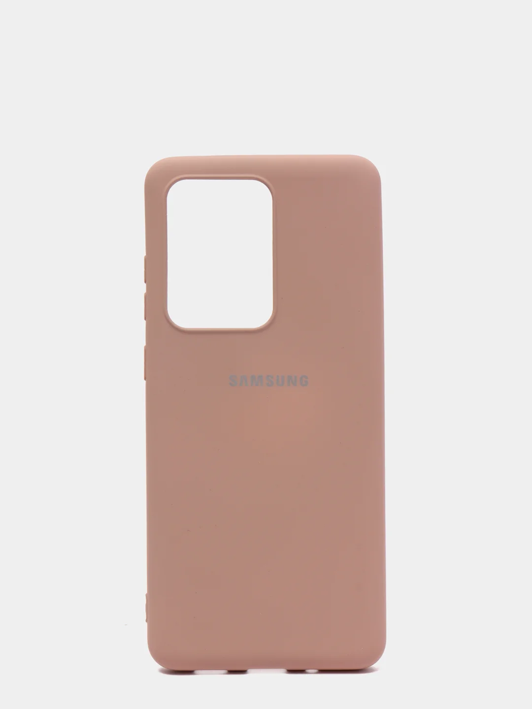 Бежевый защитный силиконовый чехол Silikone Cover для Samsung S20 ULTRA