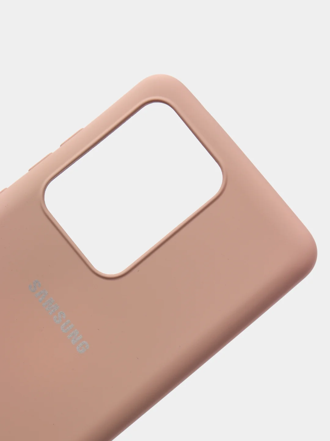 Бежевый защитный силиконовый чехол Silikone Cover для Samsung S20 ULTRA