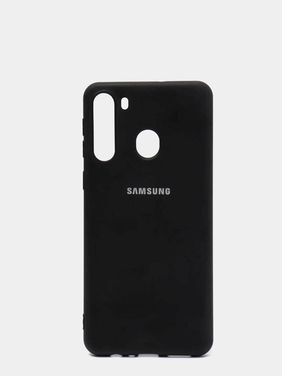 Черный защитный силиконовый чехол Silikone Cover для Samsung A21