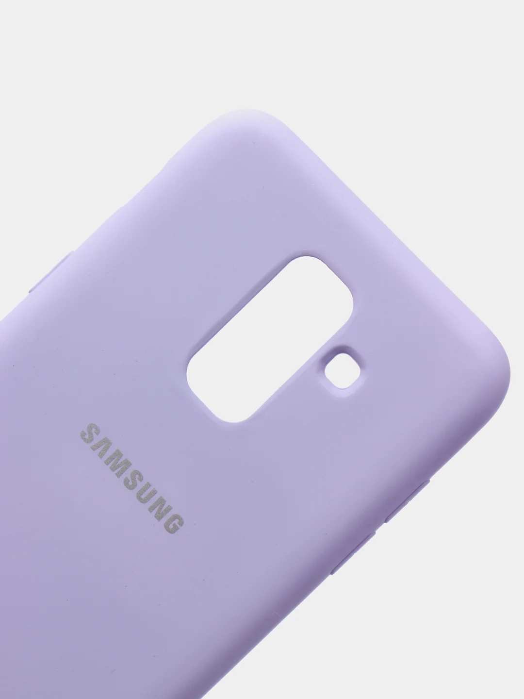 Сиреневый защитный силиконовый чехол Silikone Cover для Samsung A6 PLUS
