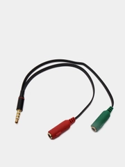 Переходник аудио и микрофон на jack 3.5 mm