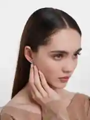 Белый серебряные серьги, кольцо минималистичное