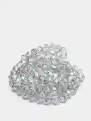 Серый меланж бусины с АВ эффектом стеклянные , 6 мм