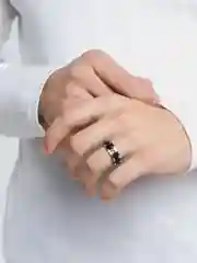 Черный кольца из нержавеющей стали