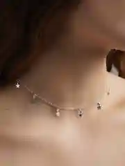 Серебряный чокер "Звездочки"