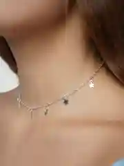 Серебряный чокер "Звездочки"