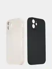 Черный чехол для iPhone 13 Pro Max с защитой камеры силиконовый на айфон про макс
