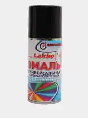 Эмаль (краска) алкидно-полиуретановая универсальная, черная глянцевая, аэрозоль, 210 мл