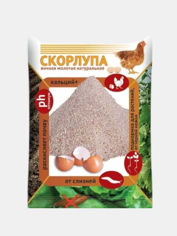 Скорлупа яичная натуральная, 1500 г для кур, подкормка
