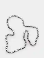 Серебряный бусины стеклянные, бусины с гранями, 6мм