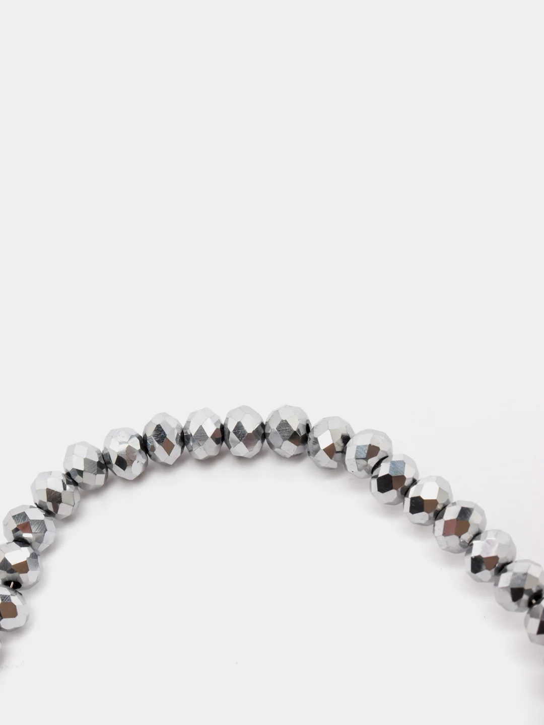 Серебряный бусины стеклянные, бусины с гранями, 6мм