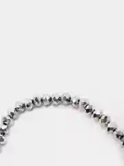 Серебряный бусины стеклянные, бусины с гранями, 6мм