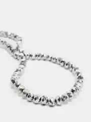 Серебряный бусины стеклянные, бусины с гранями, 6мм